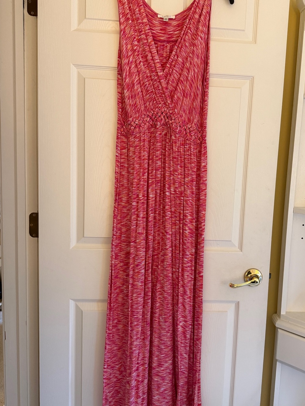Women’s pink and orange maxi dress
